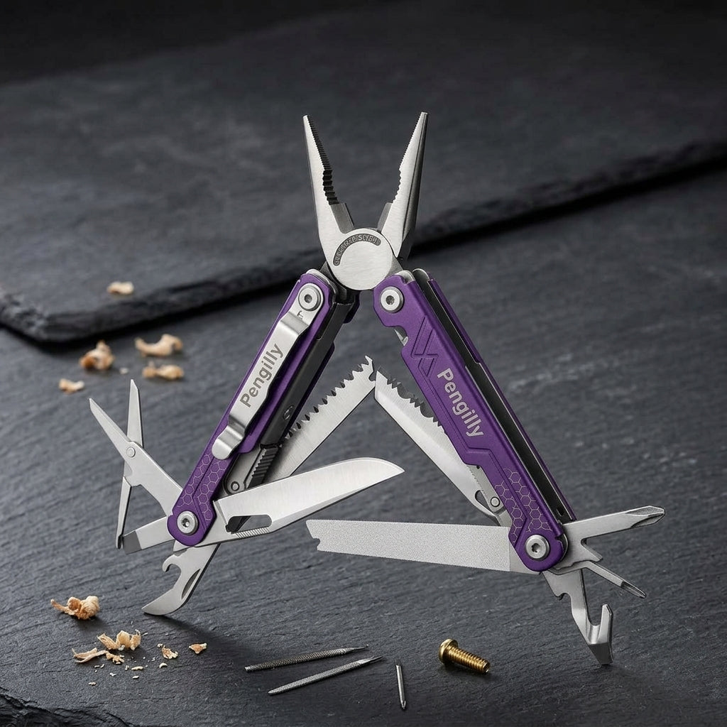 Pengilly Landscapes 18-in-1 Folding Multi-Tool Pliers with Sheath, Green PL-HT-001-3