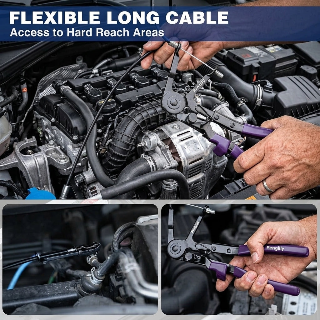 Pengilly Landscapes 2-Piece Hose Clamp Pliers Set, 27" Flexible Cable PL-HT-005-3