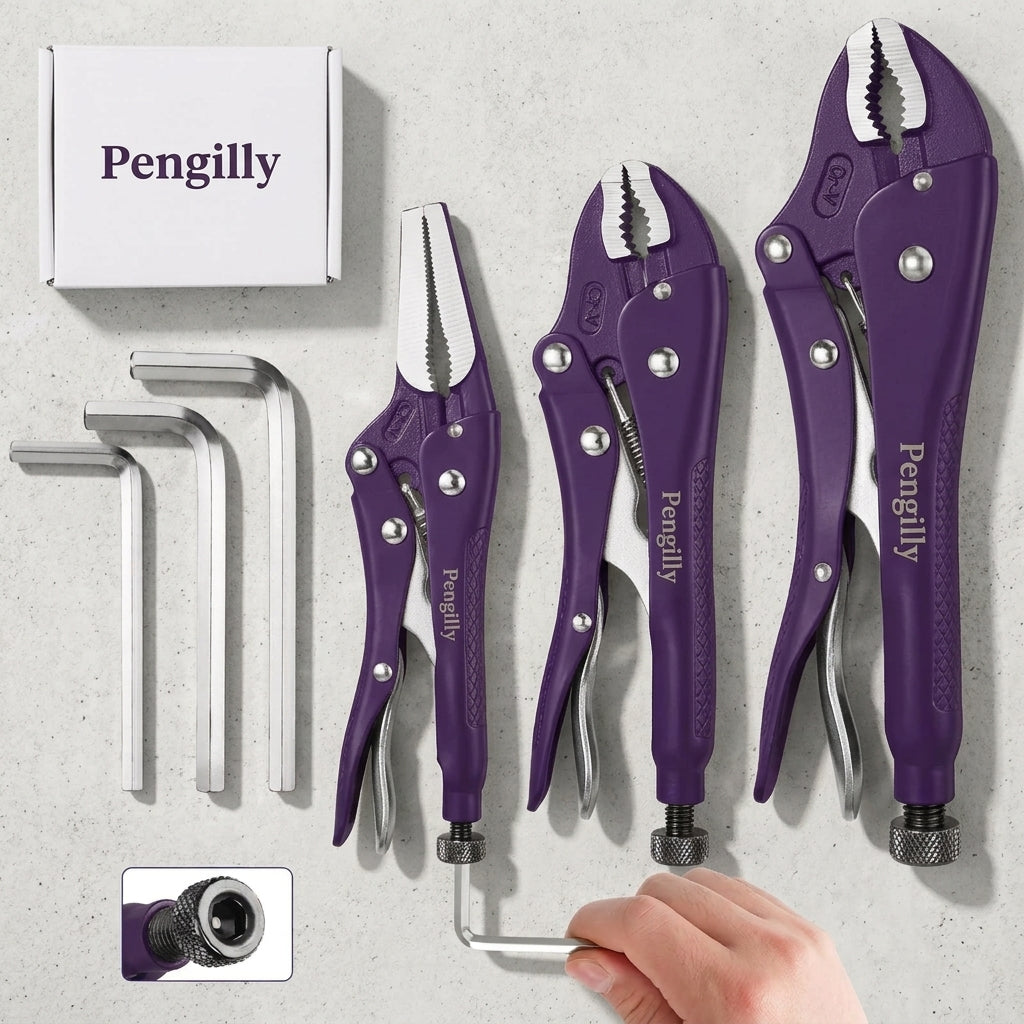 Pengilly Landscapes 3-Piece Locking Pliers Set with Hex Keys PL-PL-005-3